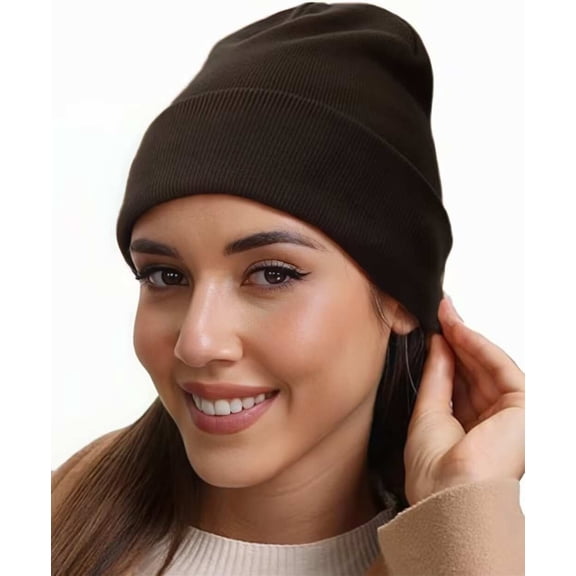 DOVACKA Unisex Winter Beanie Hat - Ultra Soft Cotton Stretch Knit, Cuffed Fitted Cap for Men & Women,Yellow