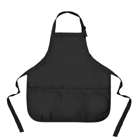 DOVACKA 2-Pack Commercial Kitchen Bib Apron, Spun Poly-Cotton with 3 Pockets, Black for Restaurant Home