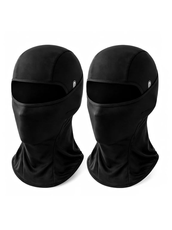 DOVACKA 2-Pack UV Balaclava with Glasses Holes, Summer Cooling Ice Silk Breathable Full Face Mask for Motorcycle Cycling