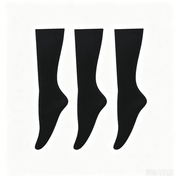 DOVACKA 3-Pack Women's Opaque Nylon Knee High Stockings, Soft Comfortable Moderate Thickness, Wash-Resistant & Durable