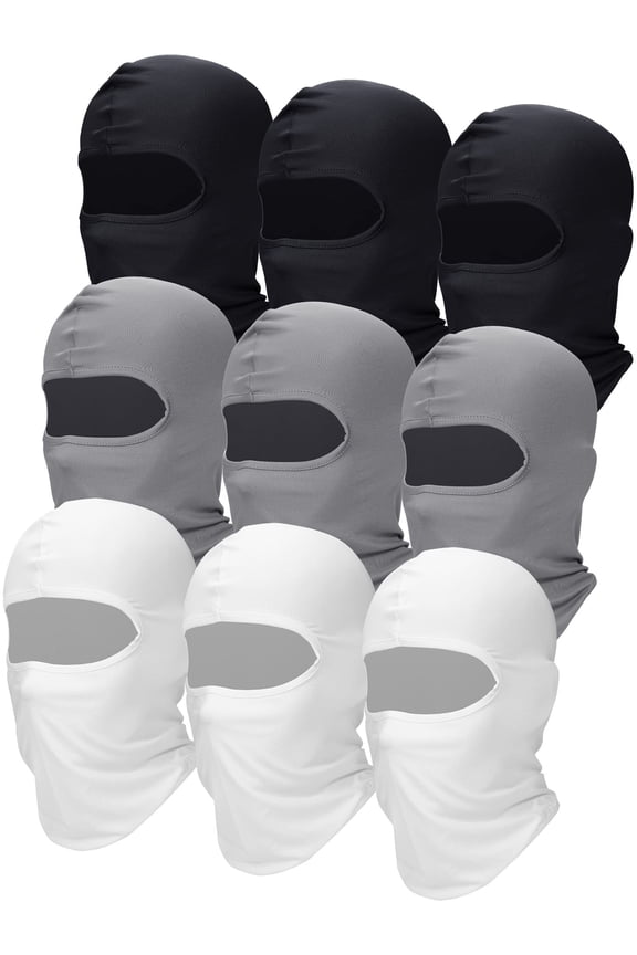 9 Pcs Ski Mask for Men Balaclava Warm Face Cover Mask UV Protector for Winter Motorcycle Snowboard