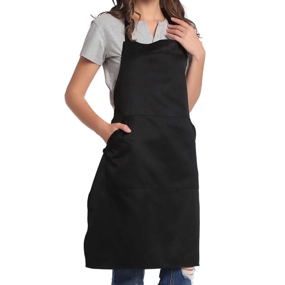 DOVACKA Adjustable Bib Apron with Long Ties, 18 Colors for Men Women, Chef Kitchen Cooking Apron