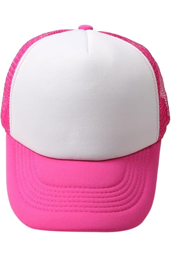 Adjustable Snapback Trucker Hat, Foam Mesh Solid Color Lightweight Headwear for Men & Women
