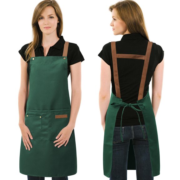 DOVACKA Art Aprons for Men Women Painting Pottery Baking, H Back Straps Waterdrop Kitchen Chef Cooking Apron with Pockets