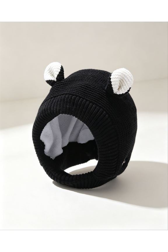 Baby Toddler Warm Woolen Earflap Hat with Scarf, Crochet Pilot Beanie for Boys Girls, Winter Cold Weather Knit Cap