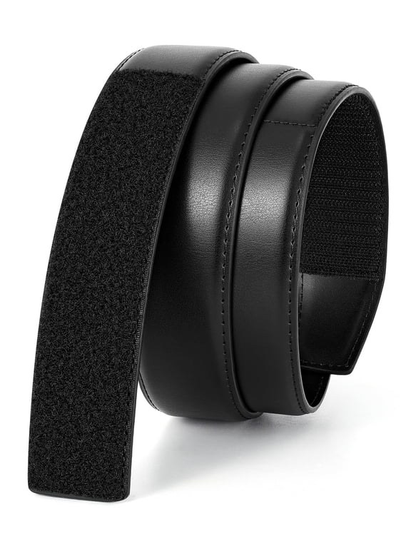 Buckleless Belts Leather No Scratch Belt for Men Hook and Loop Work Technician 1.5" Mechanic Belt Men Travel Gifts