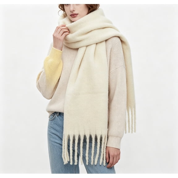 DOVACKA Chunky Soft Warm Winter Scarf for Women, Christmas Pashmina Shawl Wrap & Blanket Scarf