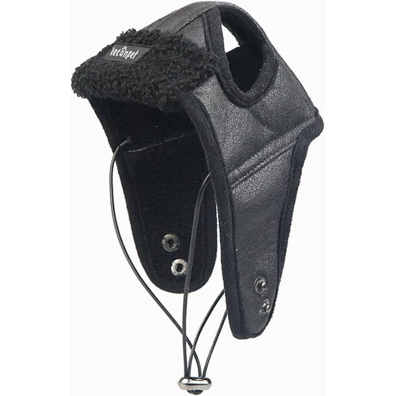 DOVACKA Dog Aviator Hat, Dog Winter Pilot Hat with Ear Flaps for Cold Weather (S, Brown)