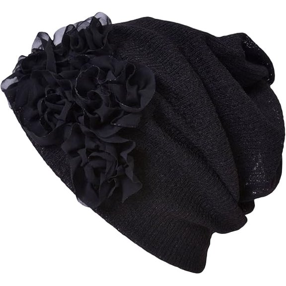 DOVACKA Floral Beanie Turban | All-in-One Headband, Chemo Cap & Circle Scarf for Women