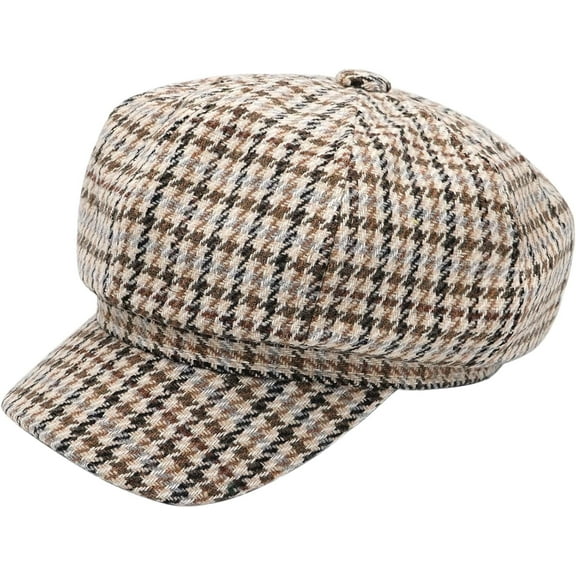 DOVACKA women's retro and lazy French beret, Hepburn style painter's newsboy hat, elegant and versatile in autumn, winter, spring and autumn。B-Beige