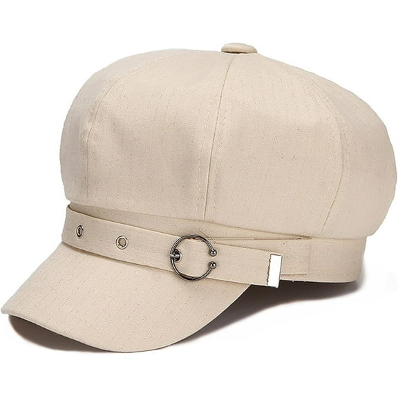 DOVACKA women's retro and lazy French beret, Hepburn style painter's newsboy hat, elegant and versatile in autumn, winter, spring and autumn。C-Beige