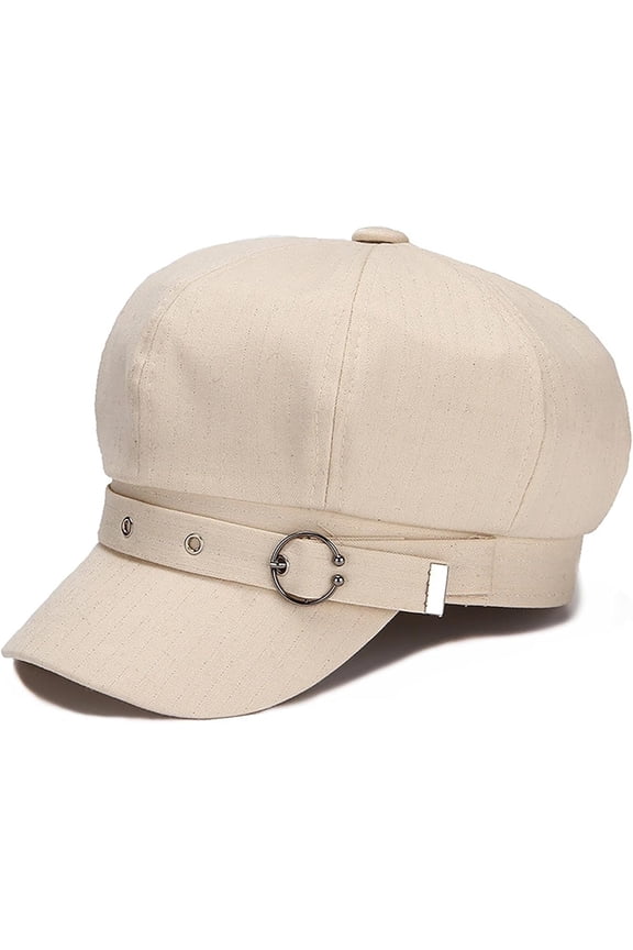 women's retro and lazy French beret, Hepburn style painter's newsboy hat, elegant and versatile in autumn, winter, spring and autumn。C-Beige