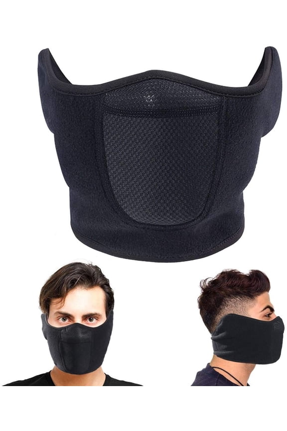 Half Face Balaclava Mask with Adjustable Buckle, Breathable Thermal Windproof for Ski Snowboard Winter, Helmet Compatible,2 pcs