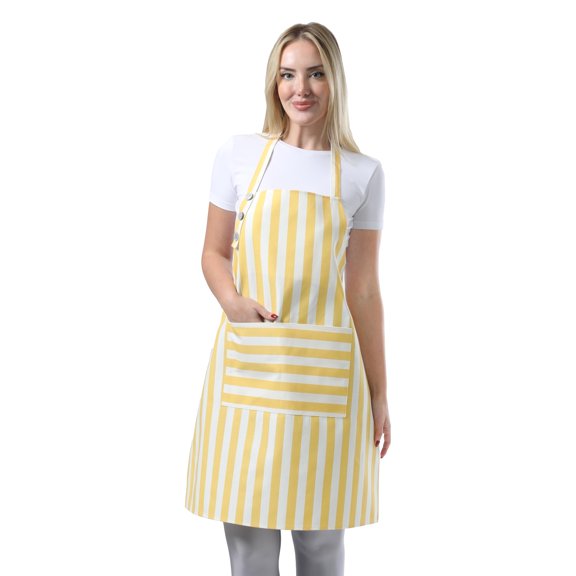 DOVACKA Kitchen Apron Waterdrop Resistant Cotton Apron with adjustable Aprons for Women with Pockets Cooking Apron Chef Apron for Men (1, Powder Pink)