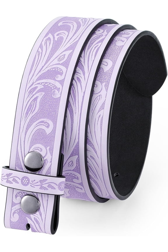 Men Women Western Belt Strap for Jeans Dress Cowboy Leather Belt Strap without Buckle