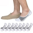 thumbnail image 1 of DOVACKA Men's 8-Pack No Show Low Cut Cotton Socks, Non-Slip with Grips for Loafer Sneakers, 1 of 6