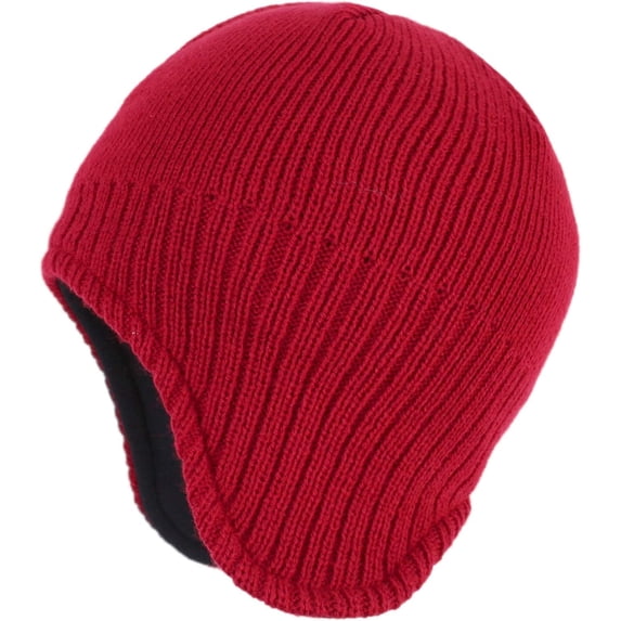 DOVACKA Men's Knit Winter Hat with Ear Flaps Fleece Lined Beanie Warm Knitted Skull Cap Beanies Watch Hat