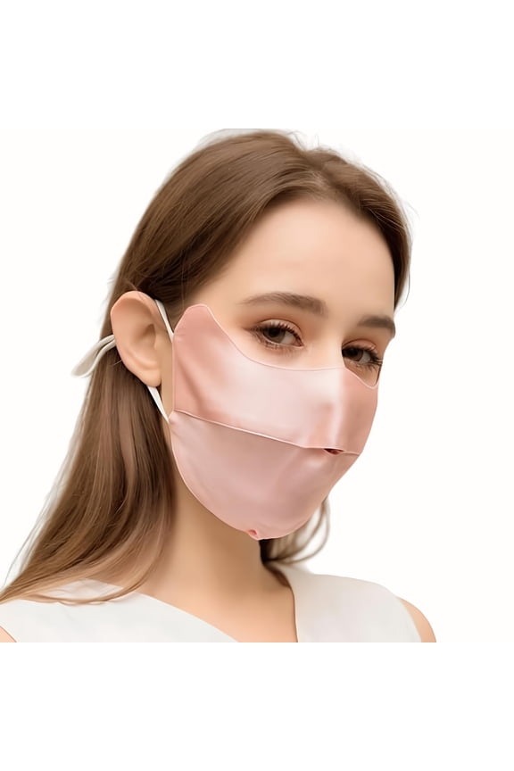 Mulberry Silk Sun Protection Mask - UPF 50+ Lightweight Facial Shield for Outdoor Use