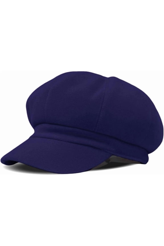 Clearance Women's Vintage Newsboy Cap 8-Panel Baker Boy Hat Comfort Fit。 Navy