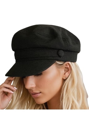 Newsboy Hats for Women, Fashion Newsboy Cap Bakerboy Cabbie Gatsby Pageboy Visor Beret Hat。 Black