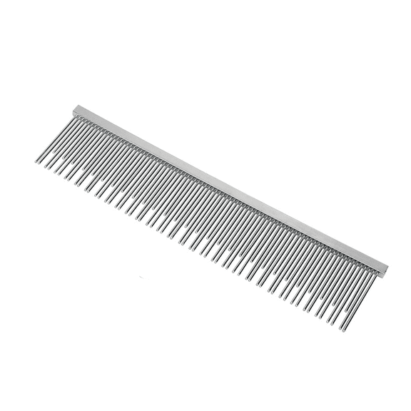 DOVACKA Pet Grooming Comb, Alternating Long‑Short Teeth Pet Comb, Detangling & Grooming Tool for Dogs and Cats
