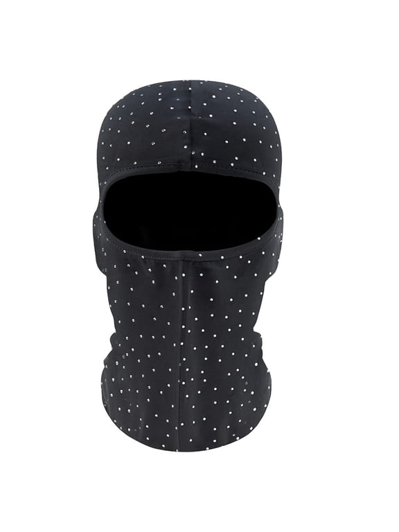Summer Bling Sequins Cooling Balaclava Ski Mask, Breathable UV Neck Gaiter Face Cover for Women Motorcycle Cycling