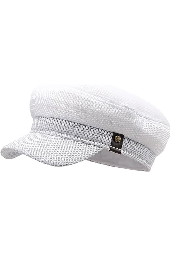 Summer Lightweight Mesh Gatsby Hat, Solid Plain Chauffeur Newsboy Beret for Women