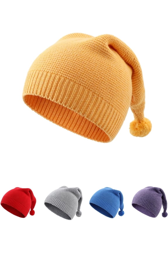 Toddler Infant Winter Hat Warm Cotton Knit Skull Cap Stocking Cap Slouchy Beanie for Baby Kids Boys Girls