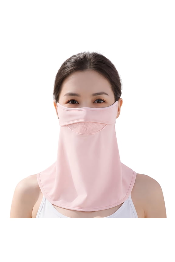 UPF 50+ Cooling Breathable Full Face & Neck Sun Mask, Lightweight UV Protection for Women Driving Gardening Golf