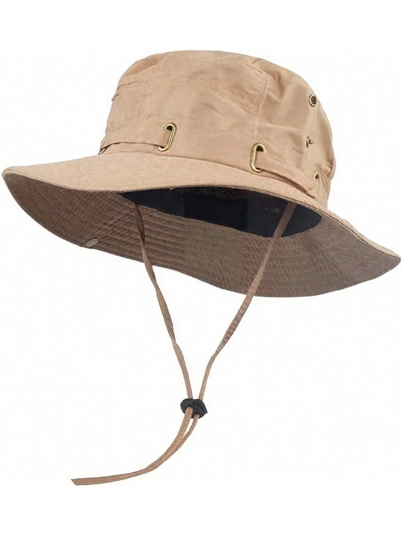 Unisex Adult Waterproof Safari Boonie Hat, Wide-Brim UV Protection for Hiking & Fishing