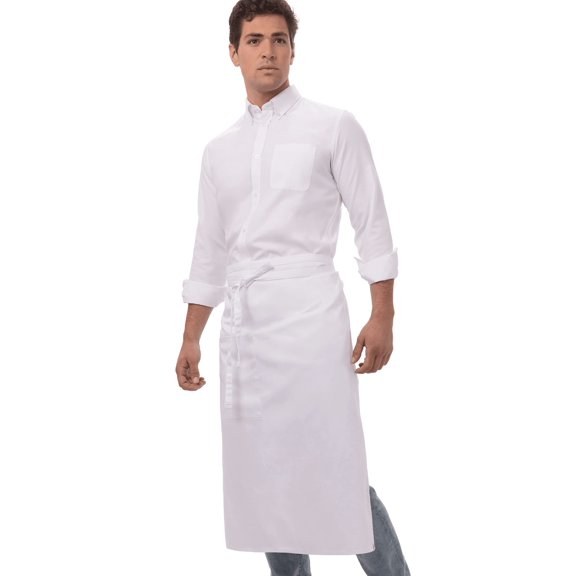DOVACKA Unisex Bistro Chef Apron, Adjustable Cotton Bib Apron with Pockets for Restaurant Server