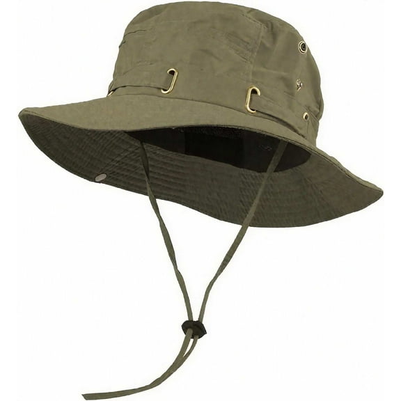 DOVACKA Unisex Adult Waterproof Safari Boonie Hat, Wide-Brim UV Protection for Hiking & Fishing