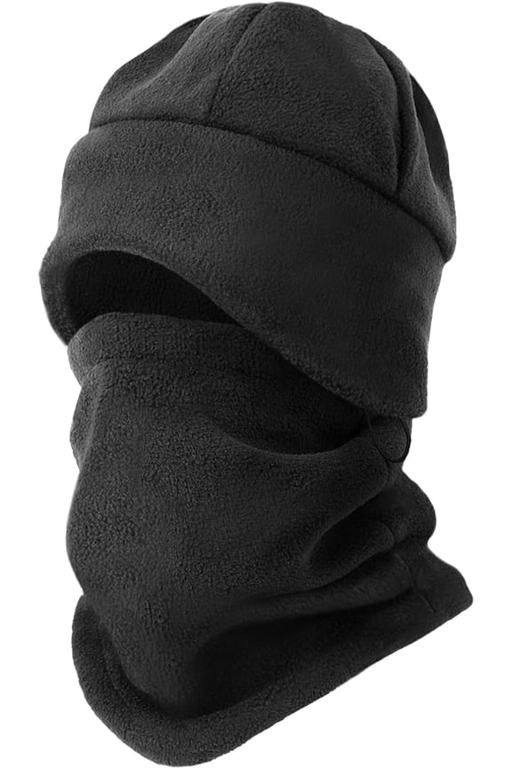 Winter Beanie Hat Scarf Set with Ear Flaps for Men Women Knit Fleece Lined Skull Cap Windproof Neck Warmer Gaiter