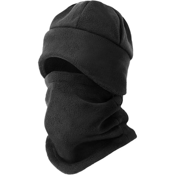 DOVACKA Winter Beanie Hat Scarf Set with Ear Flaps for Men Women Knit Fleece Lined Skull Cap Windproof Neck Warmer Gaiter