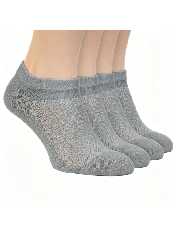 Women's 4/6-Pack No Show Ankle Socks, Ultra Thin Breathable Cotton Low Cut for Running Athletic Sport