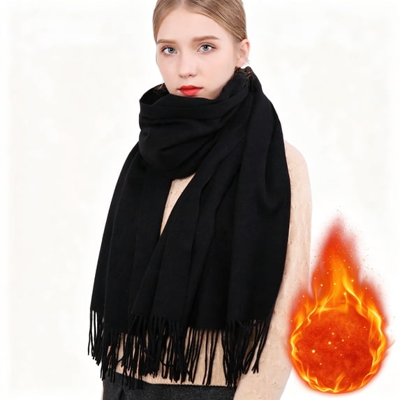 DOVACKA Women's Large Pashmina Winter Shawl Wrap, Soft Warm Scarf for Evening Dresses, Cozy Christmas Gift