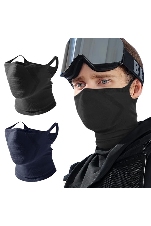 L 2-Pack Half Face Mask for Motorcycle Cycling - Comfortable, Windproof & Perfect for Outdoor Activities!