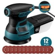 DOVAMAN 3A Orbital Sander, 6-Speed Random Orbit Sander, 13000 RPM, 5 Sanding Pad, Dust Collection, 12 Sandpapers Included, Ideal for Woodworking - ROS01A