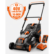 DOVAMAN 40V 19 Cordless Lawn Mower, Brushless Electric Lawn Mower, 6-Position Height, 2-in-1 Mulch & Bag, Battery and Charger Included 4.0Ah