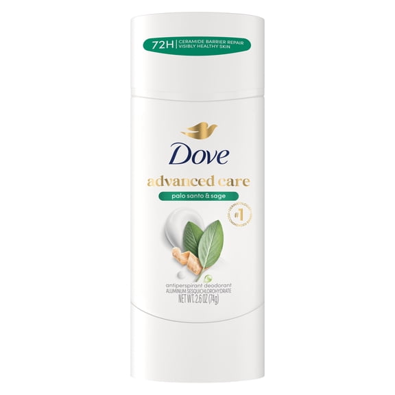 Dove Solid Stick For 72-Hour Sweat And Odor Protection Palo Santo & Sage Alcohol Free ,2.6 OZ