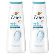 Dove Body Wash For 24hr Lotion-Soft Skin Gentle Exfoliate with Sea Minerals Moisturizing Skin Cleanser with No Sulfates No Parabens, 20 Fl oz 2 Pack
