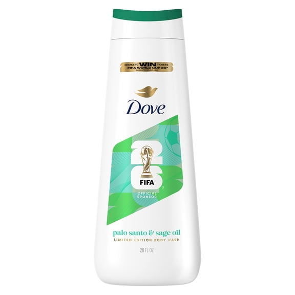 Dove Limited Edition FIFA Body Wash Palo Santo & Sageo Oil for Hydrated & Soft Skin, 20 fl oz
