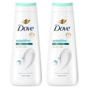 Dove Body Wash For 24hr Lotion-Soft Skin Sensitive Skin Moisturizing Skin Cleanser Gentle Hypoallergenic Formula with No Sulfates No Parabens, 20 fl oz 2 pack