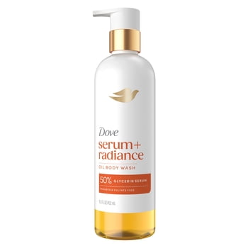 Dove Jojoba Oil & Monoi Flower Oil Body Wash for Women Serum + Radiance for Hydrated & Repaired Skin, 15.3 fl oz