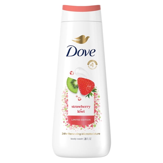 Dove Limited Edition Body Wash For Women Strawberry Kiwi For Hydrated & Soft Skin ,20 fl oz