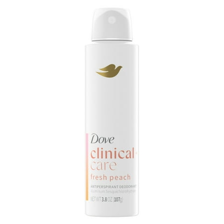 Dove Clinical + Care Antiperspirant Deodorant Dry Spray for Women Fresh Peach, 3.8 oz