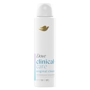 Dove Clinical + Care Antiperspirant Deodorant Dry Spray For Women With Nourishing Serum Original Clean ,3.8 oz