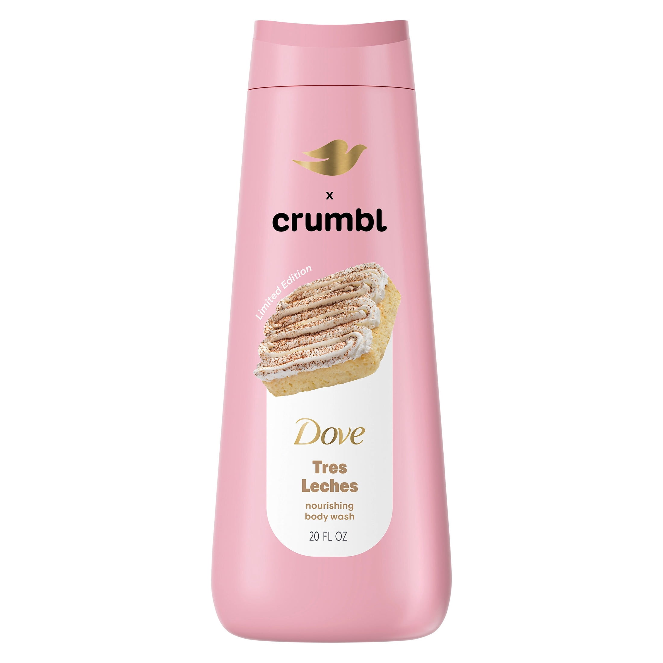 Dove Crumbl Limited Edition Body Wash Tres Leches, 20 fl oz