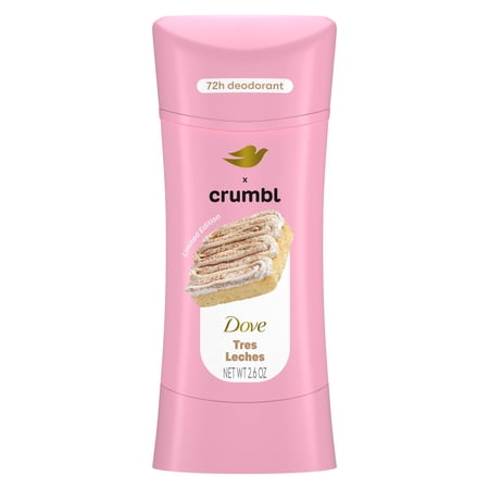 Dove & Crumbl Limited Edition Deodorant Crumbl Tres Leches For Odor Protection ,2.6 oz