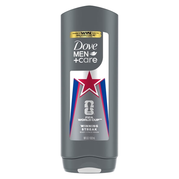 Dove Men+Care Limited Edition FIFA Body Wash For Men Winning Streak For Hydrated & Soft Skin, 18 fl oz
